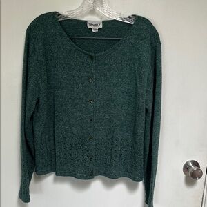 Spunky Green Women's Cardigan Sweater